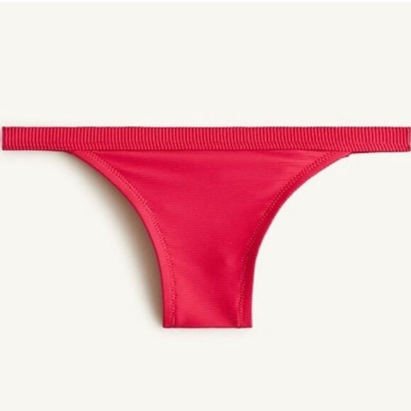 J Crew Ribbed Trim Hipster Full Coverage Bikini Bottom bh485 S - Picture 6 of 6